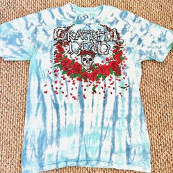 Grateful Dead VTG 90s Skull and Roses Donald Fish Liquid Blue Shirt -  Size L