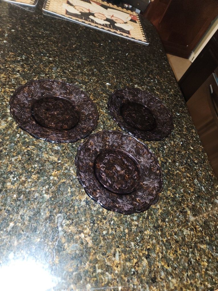 3 Fantasia Princess House Small plates.. Have Scratches