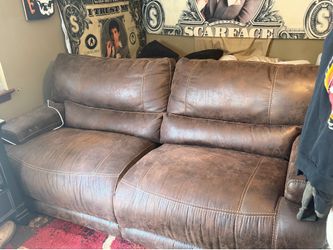 Electric leather couch