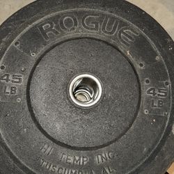 Rogue 45 Lbs Bumper Plates. $1.50/lb. 4 Plates Available 