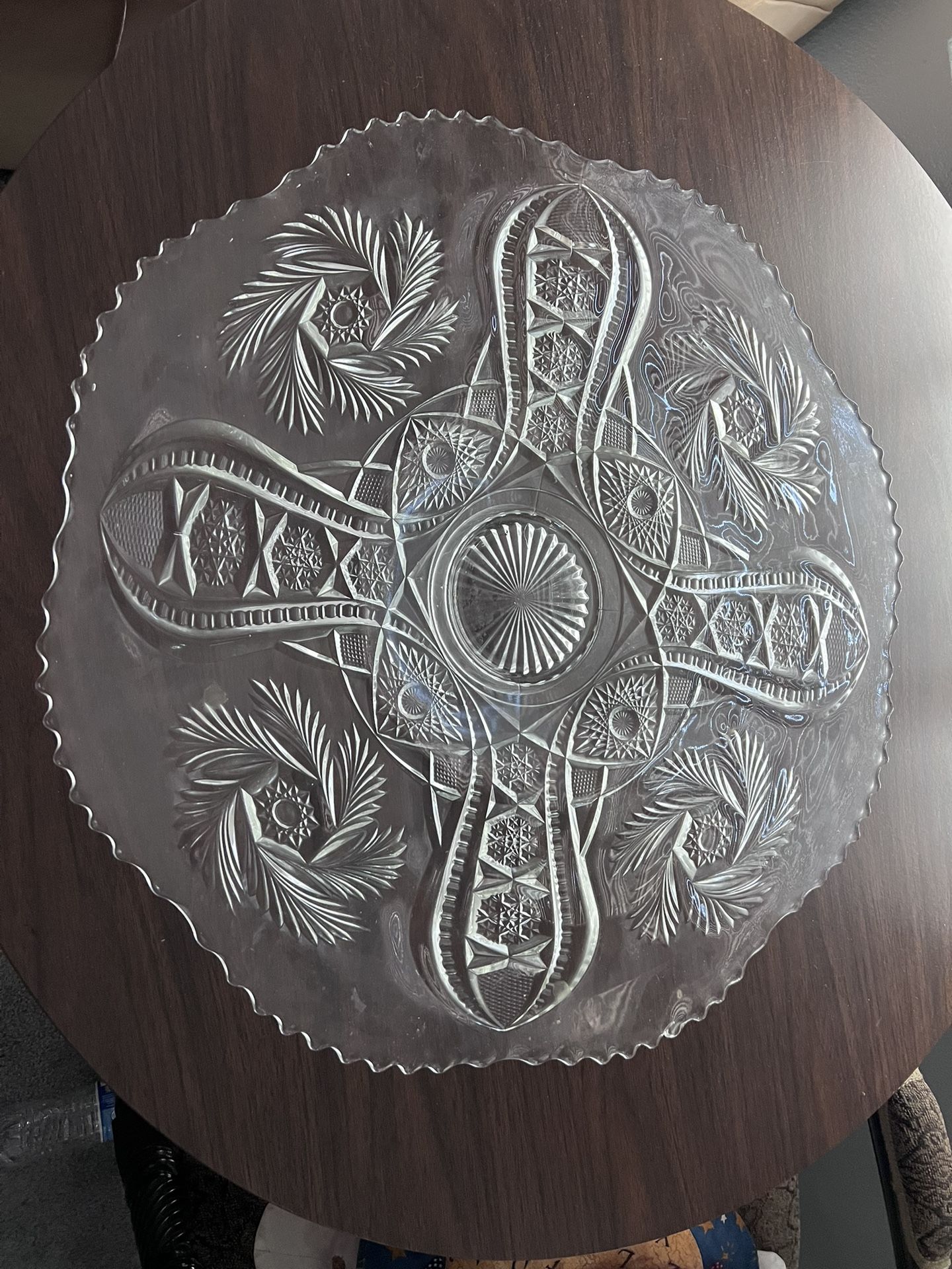 Glass Platter 23.5 Inches 