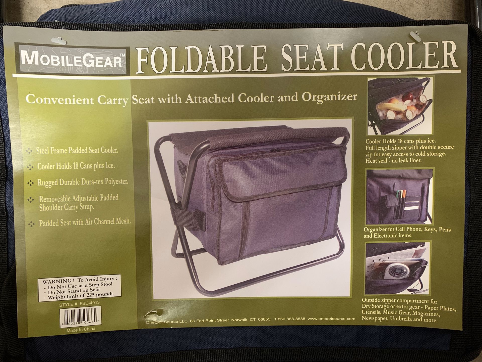Foldable seat cooler