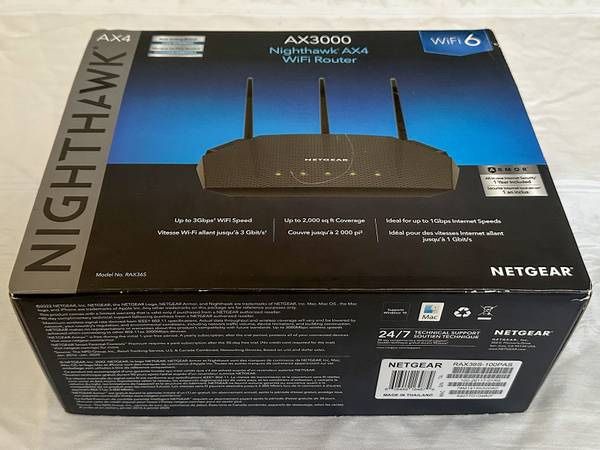 NETGEAR Nighthawk WiFi 6 Router (RAX36) AX3000 3 Gbps Wireless Speed