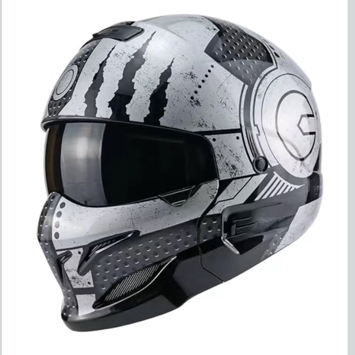 Woljay Modular Helmets Open Face Full face Motorcycle Helmet for Unisex-Adult Scooter Street Bike Cruiser DOT Approved