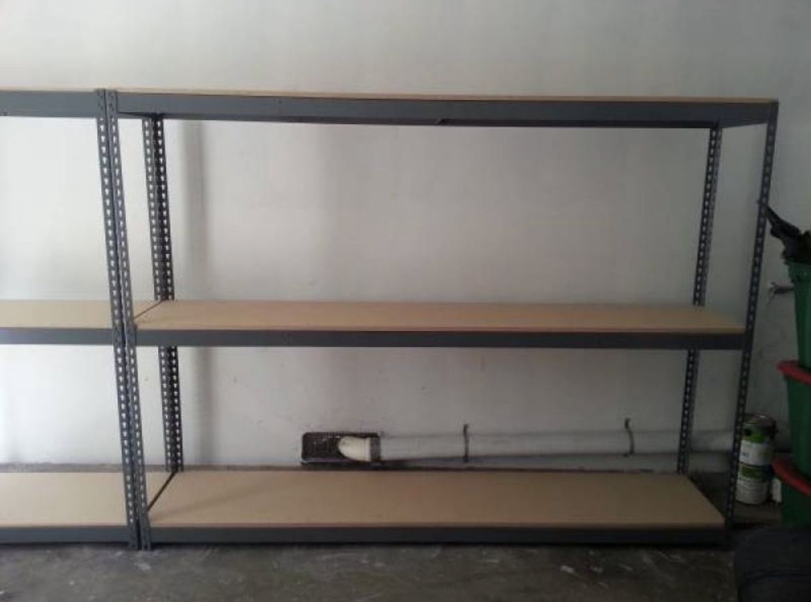 Warehouse Shelving 96 in W x 18 in D Industrial Boltless Garage Storage Racks New Commercial Steel Shelves Delivery Available