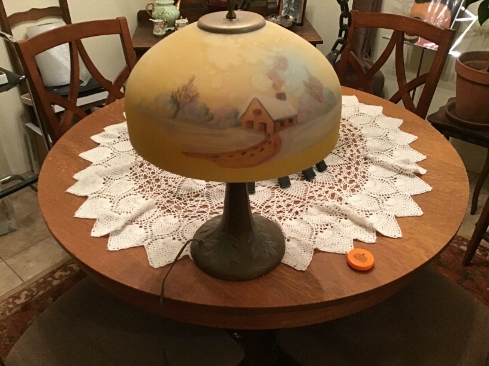1940’s Aladdin Table Lamp and Shade