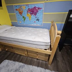 Twin Bed.  FREE. Goes To Whomever Arrives First To Pickup
