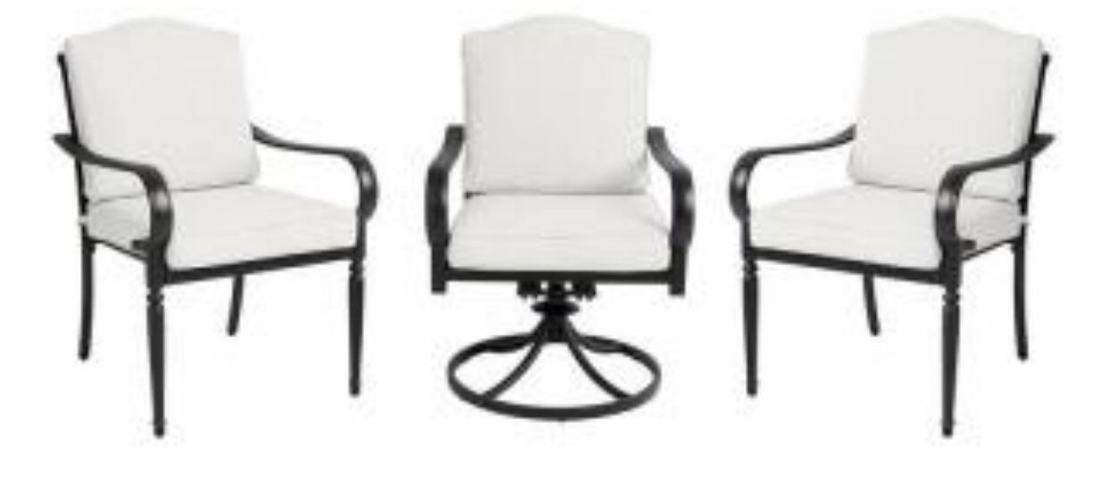 Hampton Bay Laurel Oaks 6Piece Brown Steel Outdoor Patio Dining Chairs