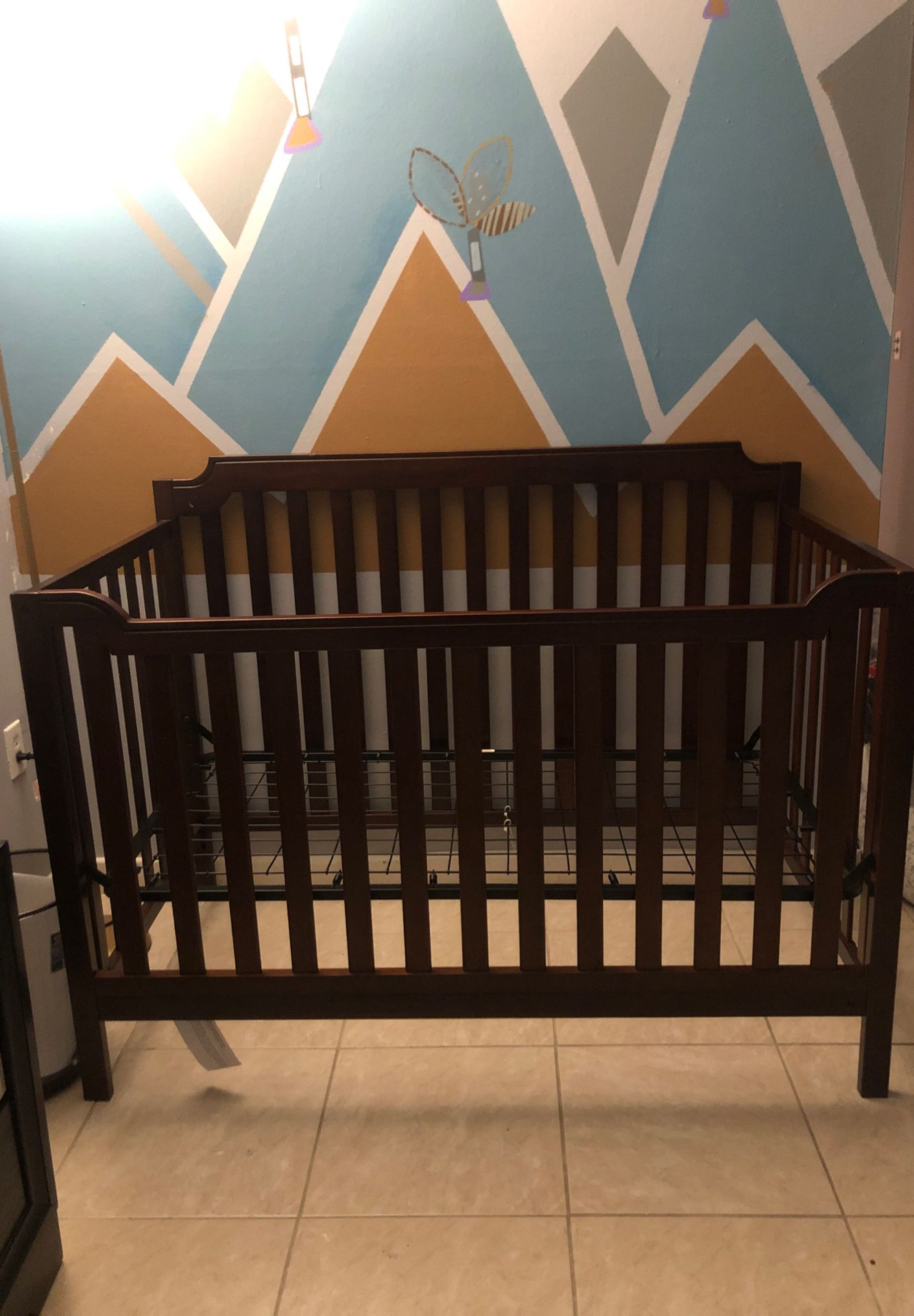 Baby crib and changing table