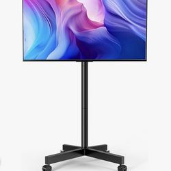 Mobile TV Cart Rolling TV Stand for Heavy TV