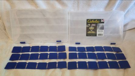 2 qty Cabela's Flambeau Tuff Tainer tackle storage box - New open box