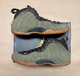 Nike Air Foamposite One Premium Olive Basketball Shoes size 13 Rare!