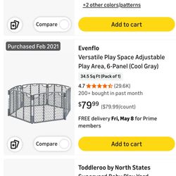 Evenflo versatile Indoor/outdoor Play space 2 6panel Sets