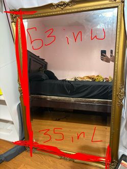 Large Gold Ornate Framed Wall Mirror