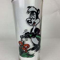 Glassware, cup, glasses, Pepsi,1976, vintage, PEPE LE PEE AND DAFFY DUCK