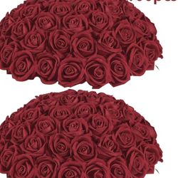 100 Pcs Win Red Artificial Roos 