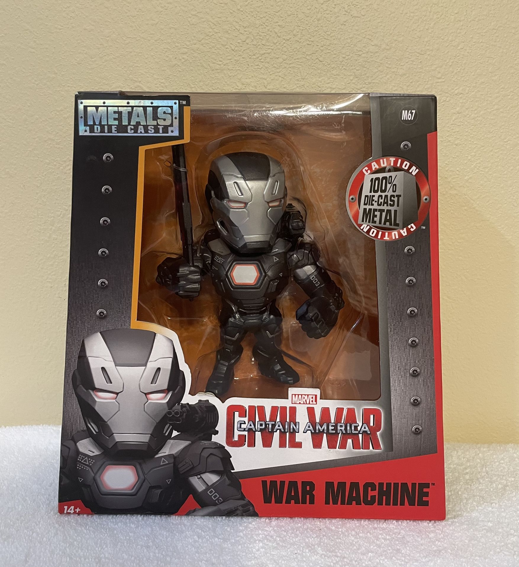 Jada DIE CAST Metal 6" WAR MACHINE Figure Marvel Captain America Civil War M67