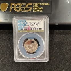 2012 S Gem Proof Chaco Culture NP Quarter Graded At PR69 With A Deep Cameo D-5