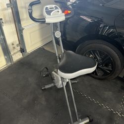 Stamina Cardio Folding Exercise Bike with Heart Rate Sensors and Extra Wide Padded Seat