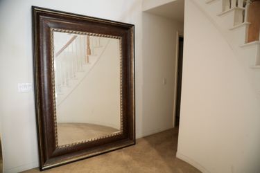 Oversized Traditional Wood-Framed Floor Mirror