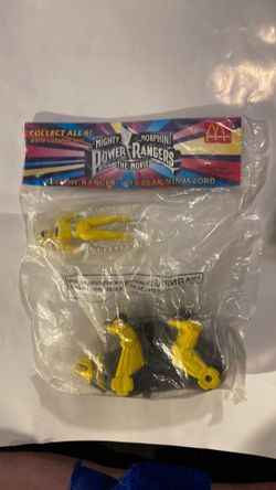 1995 McDonalds Mighty Morphin Power Rangers Yellow Ranger with Bear Ninjazord