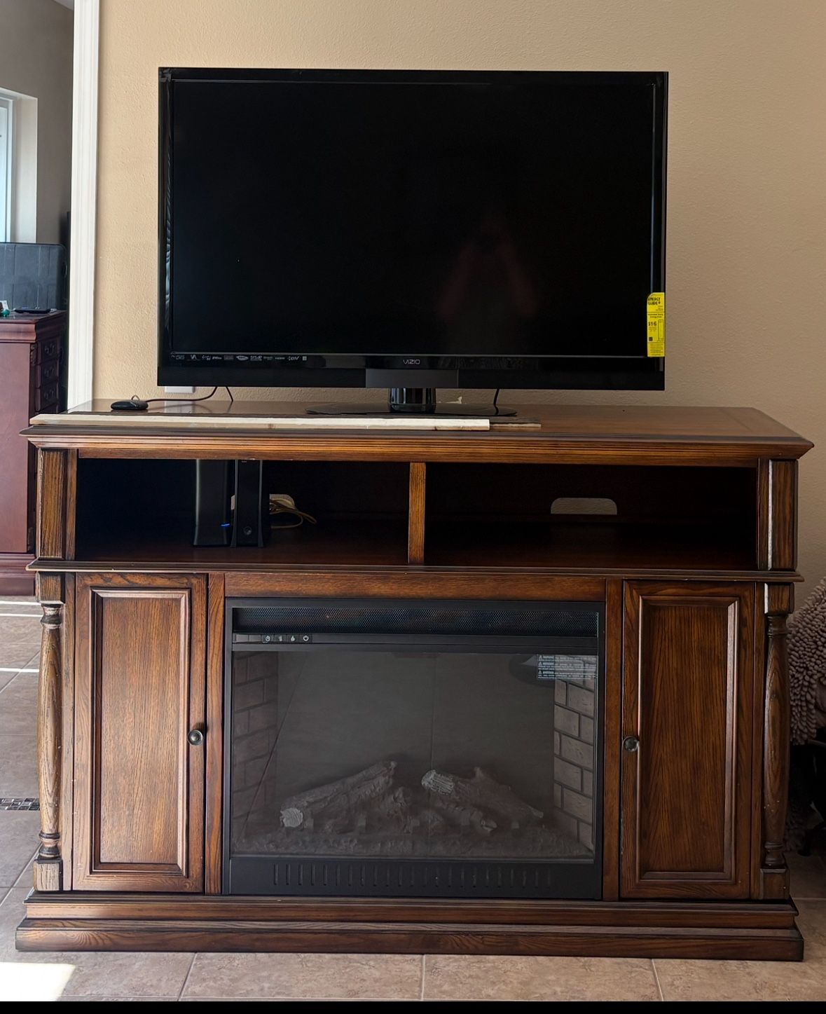 Whalen Heater Fireplace With Storage 