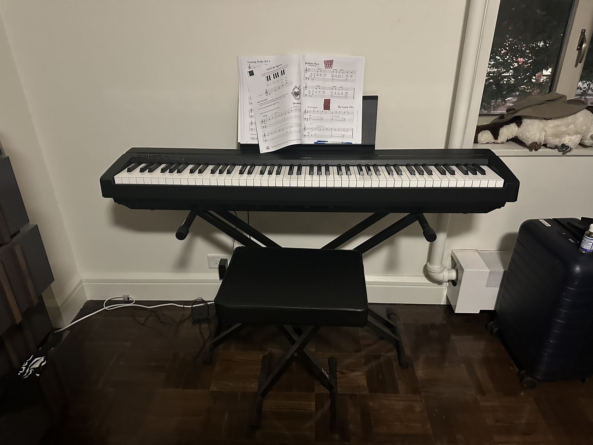 Yamaha P-45 Keyboard, Stand, And Stool
