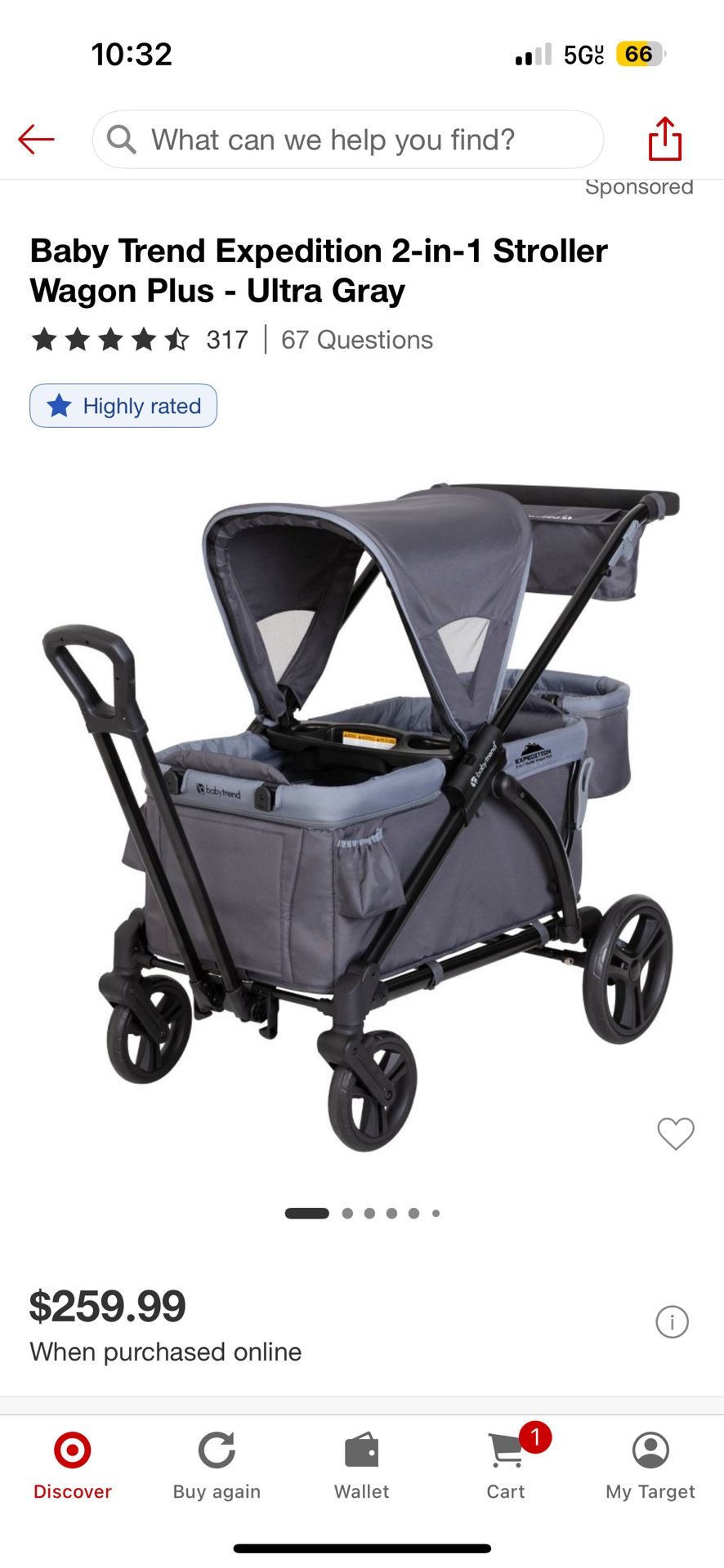 2 In 1 Stroller Wagon 