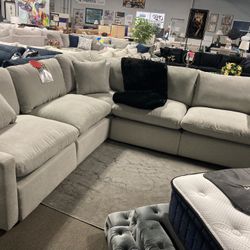 Down Feather Sectional! $2,999! Easy Financing! 🛋️✨🚨 