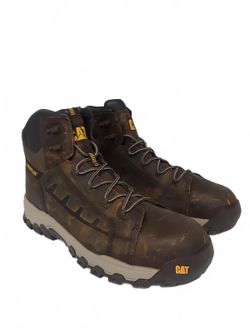 Caterpillar CAT Threshold Mens 13 W Brown Comp Toe Waterproof Work Boots P91699