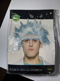 Rick and Morty Rick's Wig and Unibrow Costume Set