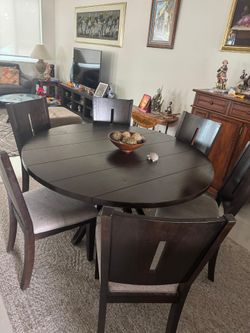6 person dining room table and chairs