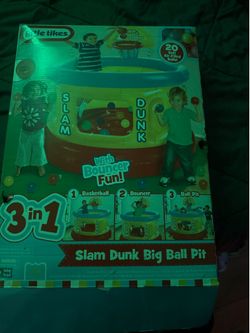 3 in 1 slam dunk big ball pit