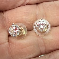 2 Carat Lab Created Diamond Earrings. Valentines Day Special