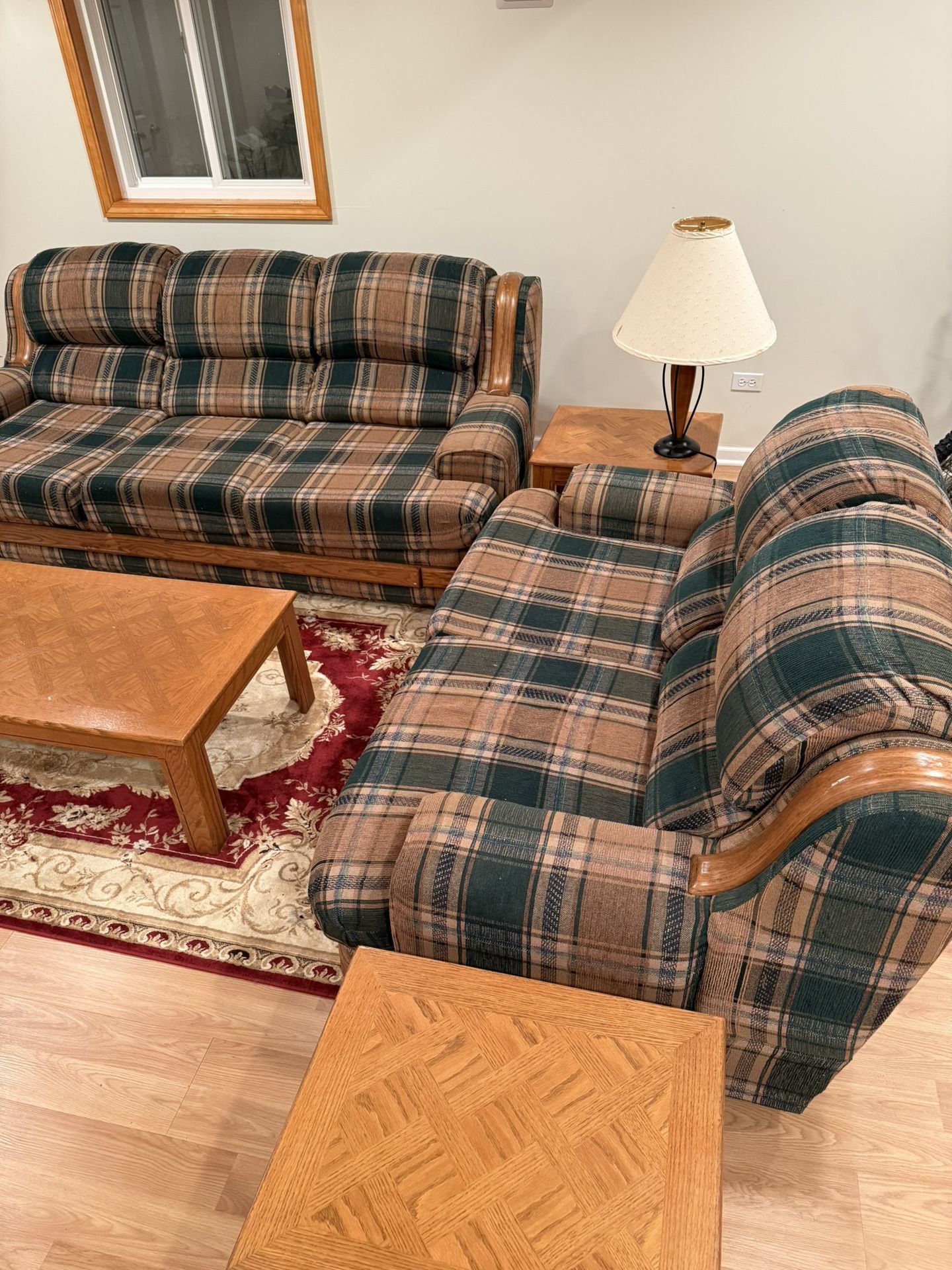 2 Plaid Couches