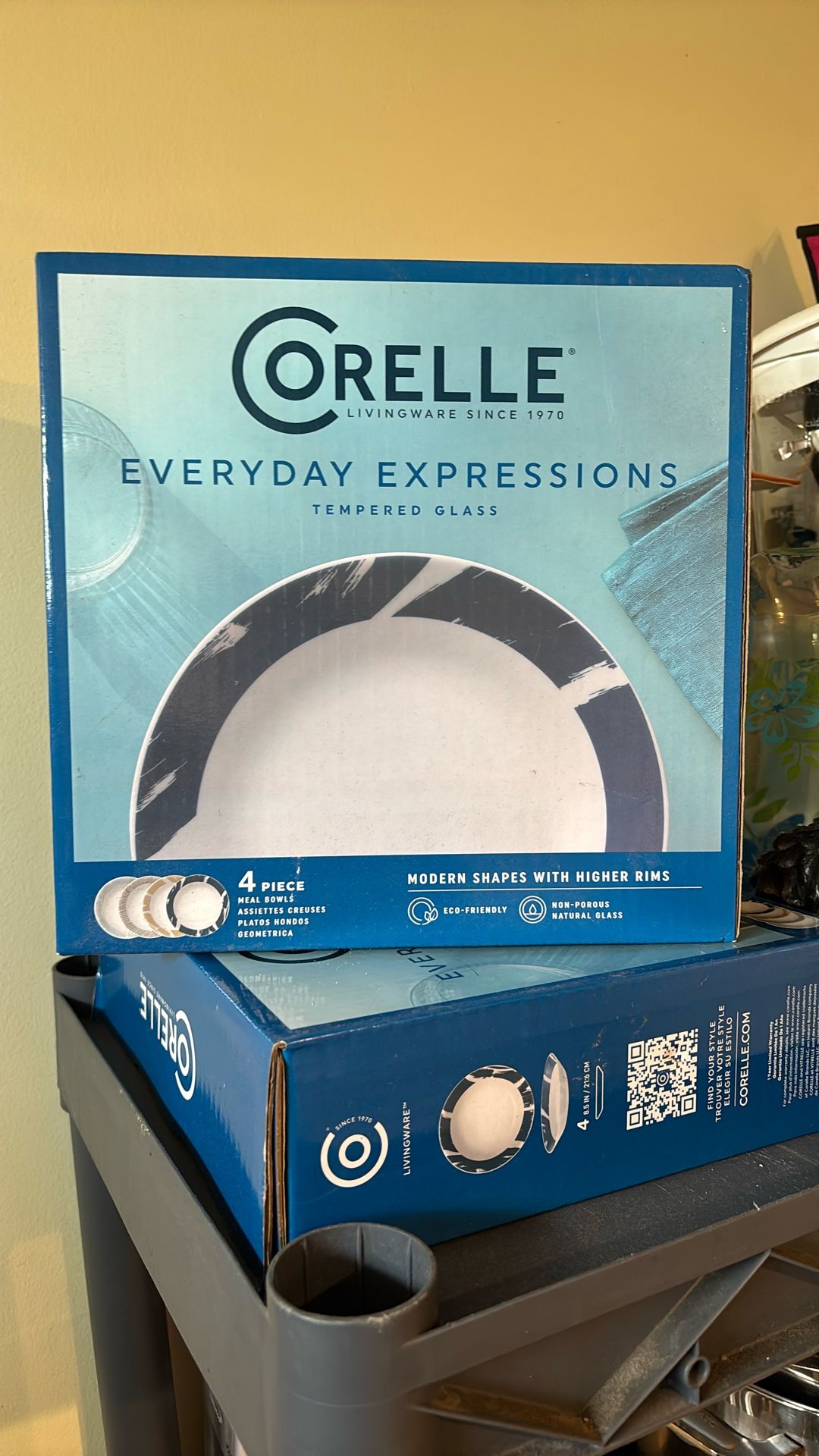 Corelle Everyday Expressions 4 Piece Meal Bowls 8.5 Inches