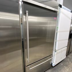 KitchenAid Stainless Steel Bottom Freezer Built In Refrigerator 36”