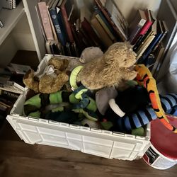 Large Container Of Stuffed Animals 