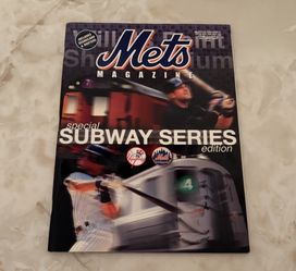 Vintage 2002 New York Mets Magazine Subway Series Edition Yankees MLB Scorecards