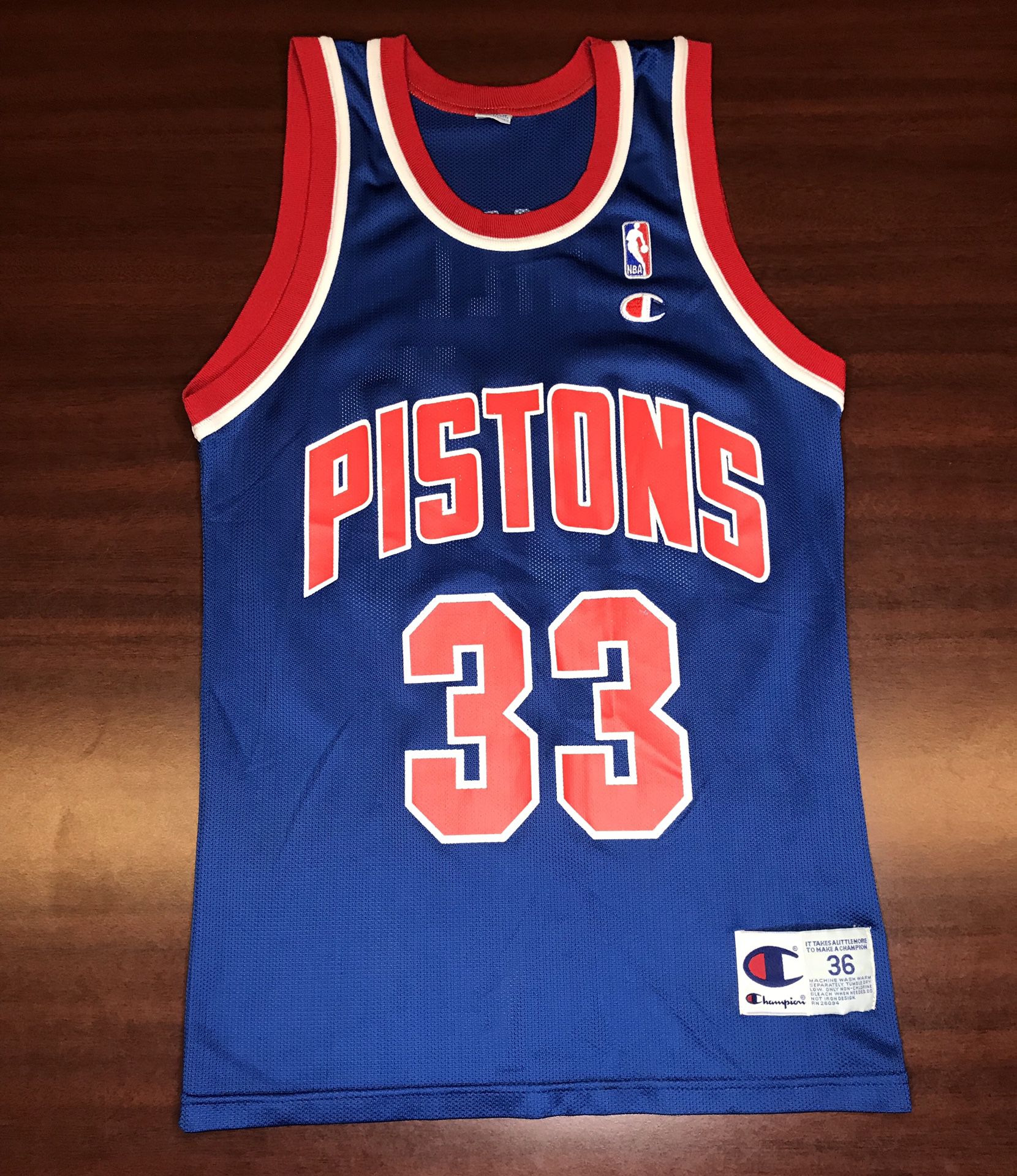 Vintage Champion Grant Hill Jersey Detroit Pistons Athletic 36