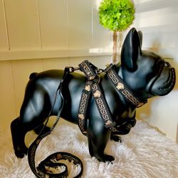 Luxury French Bulldog No - Pull Dog Harness, Collar and Leash Set