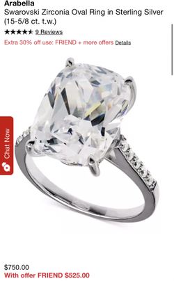 Swarovski Zirconia oval ring