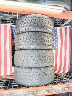 ✅ 4 USED TIRES LT275/55R20 NITTO TERRA GRAPPLER ALL TERRAIN 2755520