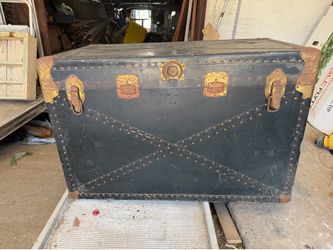 Antique black trunk