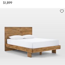  West Elm Anton Solid Wood Bed Frame 