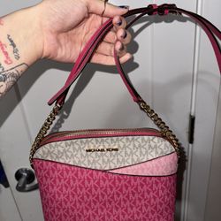 Michael Kors Pink Multi Colored Jet Set Crossbody 
