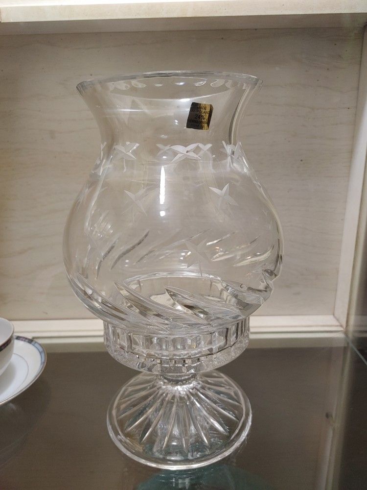 24% Lead Crystal Candle Holder