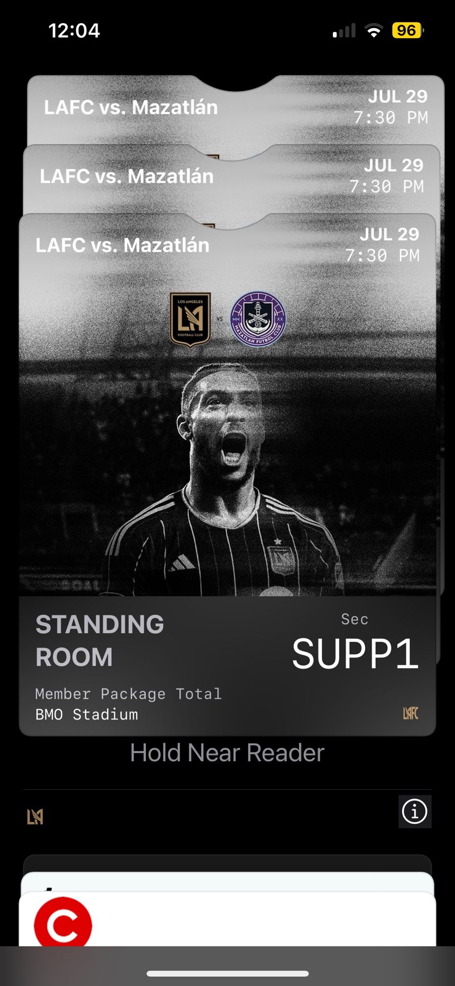 3 Front Row Supporter Tickets  7.29.25