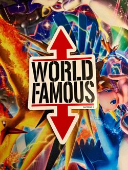 Supreme world famous sticker