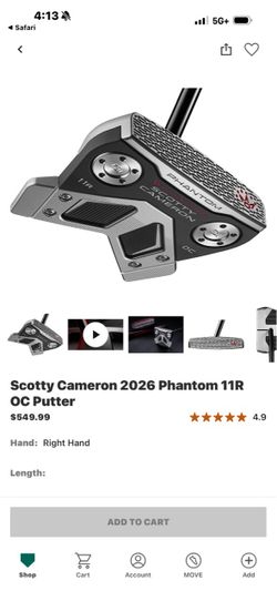 Scotty Cameron 2026 phantom 11R OC putter